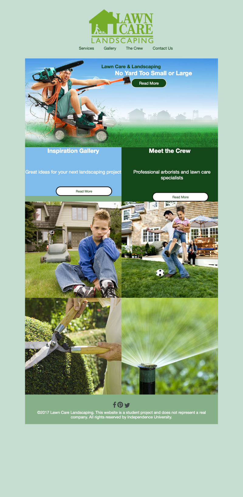 Responsive Lawncare website